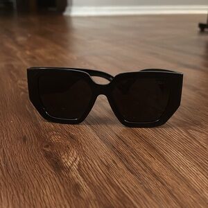 I-sea black Anthro sunglasses hexagonal frames. Brand new